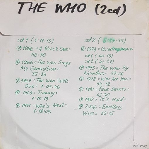 CD MP3 дискография The WHO 2 CD