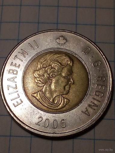 2 доллара Канада 2006  год.
