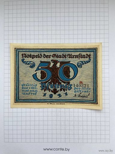 Нотгельд 50 пфеннигов Германия Урунштадт-0501