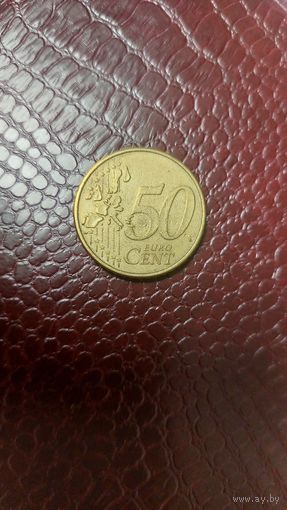 Монета 50 евроцентов 2002г. Германия. Неплохая!