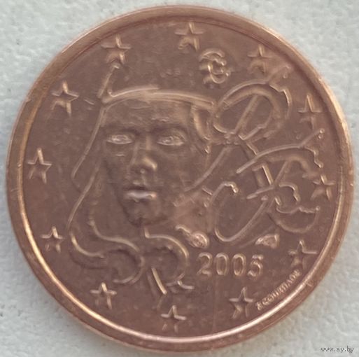 Франция 1 евроцент 2005 г.
