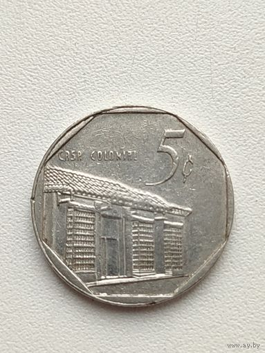 Куба. 5 сентаво 1998 года.