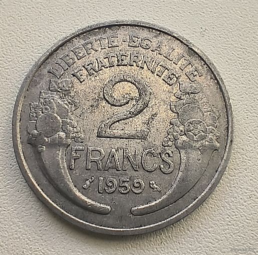 Франция 2 франка 1959  3-11-8