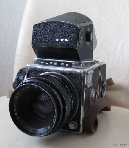 Все лоты с рубля.Фотоаппарат Киев-88 с объективом  Vega-12B,СССР