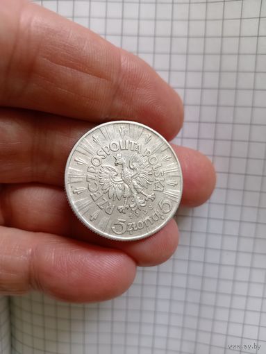 5 злотых 1935 год Пилсудский