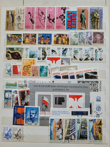 С 1 руб. Польша. Годовой набор марок за 1979 год