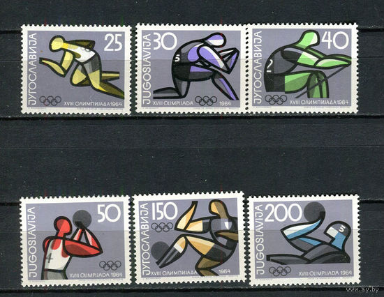 Югославия - 1964 - Летние олимпийские игры - [Mi. 1078-1081] - полная серия - 6 марок. MNH.  (Лот 100Gy)-T4P36