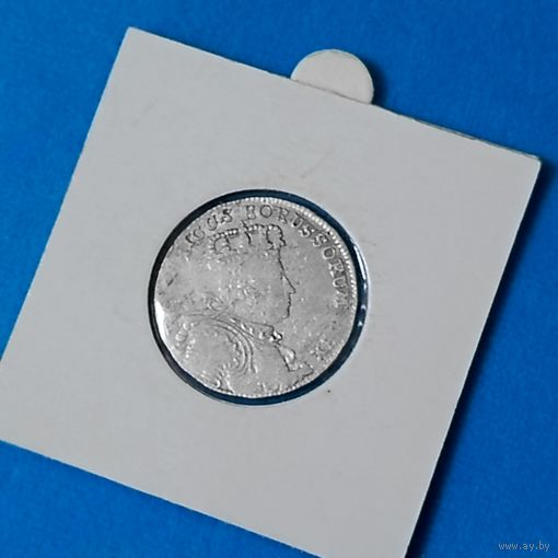 6 грошей (1756г.) (В).Пруссия.Серебро.Сохран!