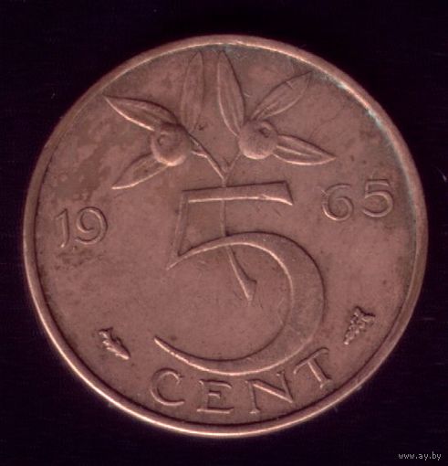 5 центов 1965 год Нидерланды