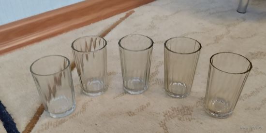 Стограмовики рюмки СССР граненые 5 шт одним лотом