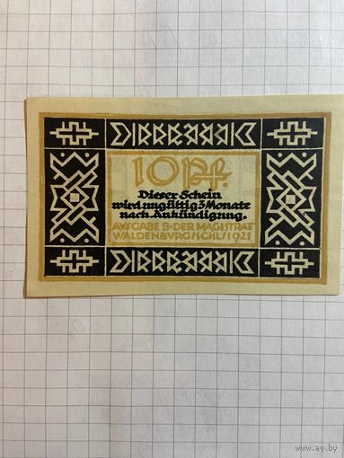 10 пфеннингов (нотгельды) г. Германия.