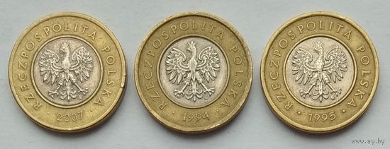 Польша 2 злотых 1994, 1995 гг. Цена за 1 шт.