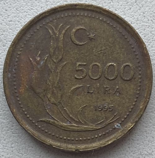 Турция 5000 лир 1995 г. Цена за 1 шт.