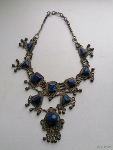 Ожерелье СССР с лазуритом, торги с Рубля