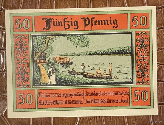 Нодгельд 50 пфеннигов 1921 год. Акен. Веймарская республика