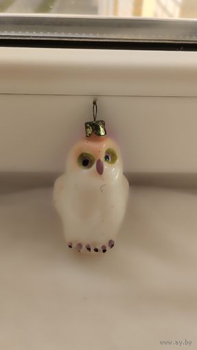 Ёлочная игрушка СССР "Сова"