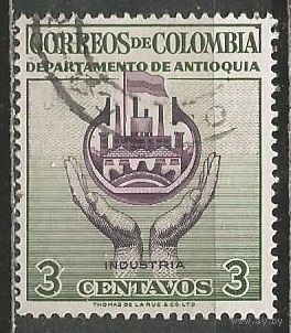 Колумбия. Аллегория индустрии. 1956г. Mi#765.