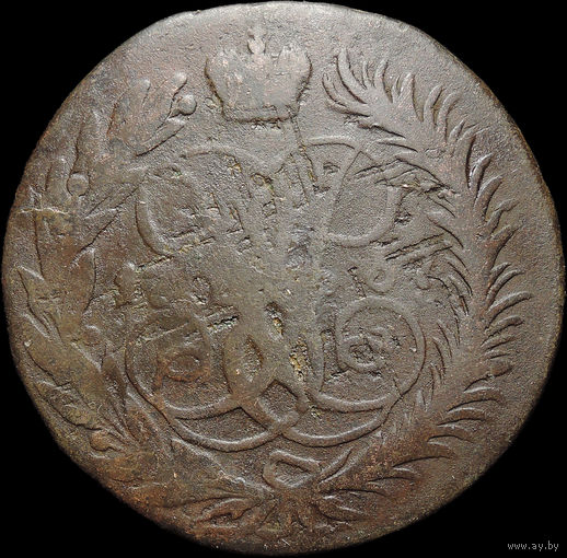 2 копейки 1757, Перечекан! С 1 Рубля! Смотрите другие лоты!