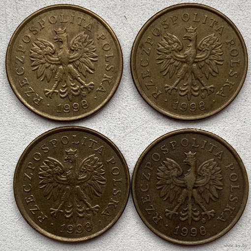 Польша 5 грошей 1998 г. Цена за 1 шт.