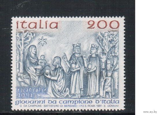 Италия-1981, (Мих.1782) ** , Рождество,  Живопись