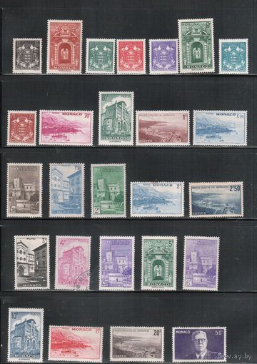 Монако-1940(Мих.220-246)    */** ( 1 м - гаш.)  ,  Стандарт, Архитектура, Герб, Флот, Князь Луи II, 26 марок