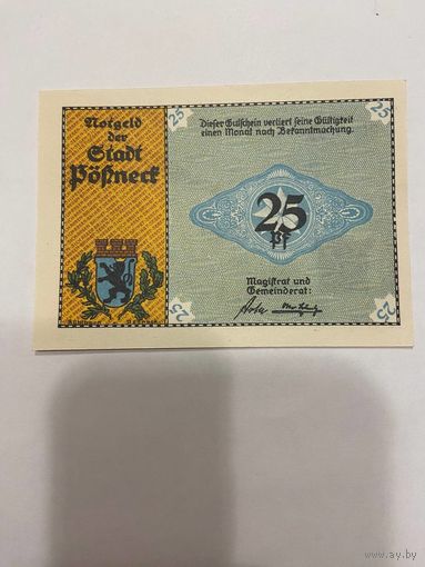 Нотгельд 25 пфеннигов 1921 год. Буфнех. Веймарская республика - 2201