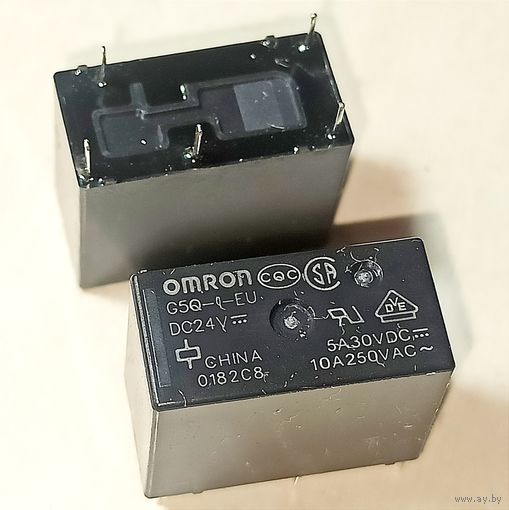 Реле электромагнитное 24 вольта. OMRON 24в. G5Q-1-EU-24DC Моностабильное 10A/250VAC