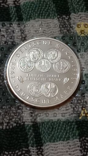 Германия 10 марок пруф 1998 г.50 лет немецкой марке