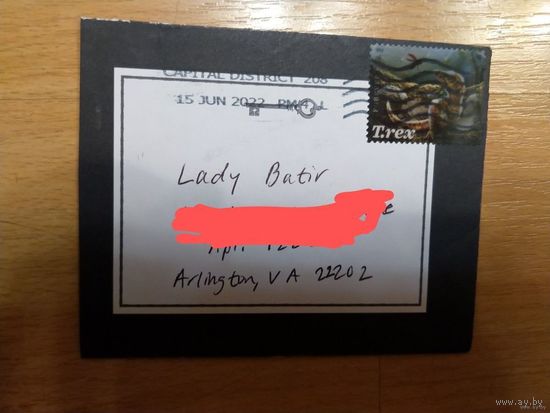 2019 США красивый конверт с красивой маркой фауна динозавры