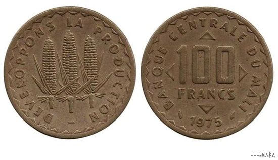 Республика Мали. 100 франков 1975. Флора. НЕЧАСТАЯ