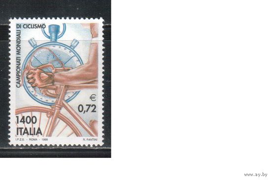Италия-1999(Мих.2646)  **  ,   Спорт,  Велосипед, Велоспорт (одиночка)