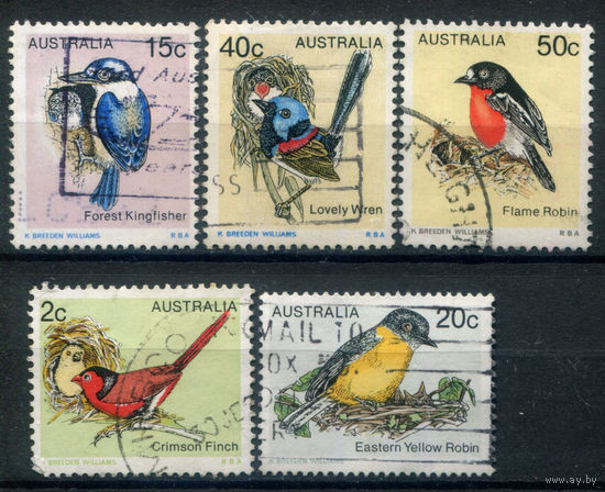 Австралия - 1979г. - птицы - 5 марок - гашёные. #3-WB-89-KS-1