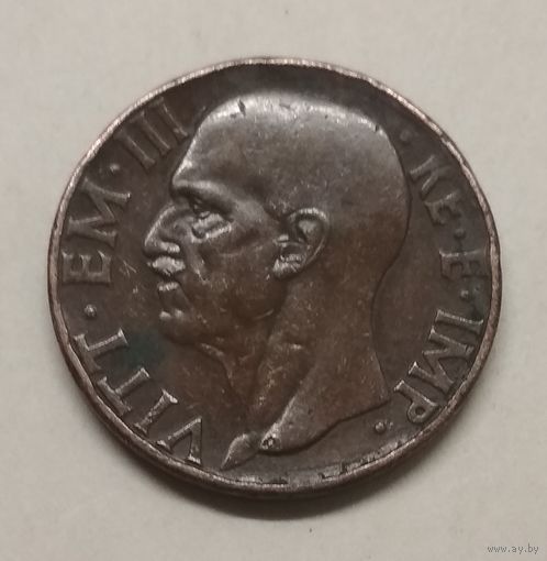 Италия 10 чентезимо, 1936 год. Новый реверс: Герб