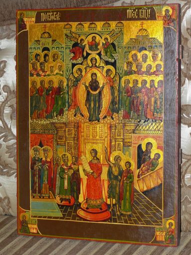 ИКОНА ПОКРОВА БОГОРОДИЦЫ. КОРОЛЕВСКИЙ РАЗМЕР.