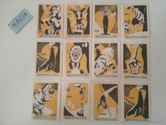 Спичечные этикетки ф.Сибирь. Цирк. 1968 год