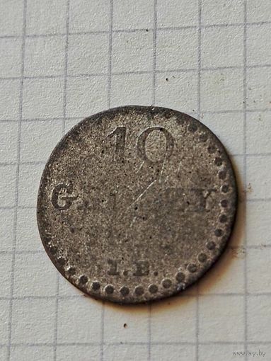 10 грошей 1813 год(Польша)