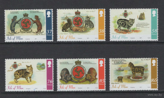 Остров Мэн /Isle of Man 2011** Герб острова, Мэнская бесхвостая кошка