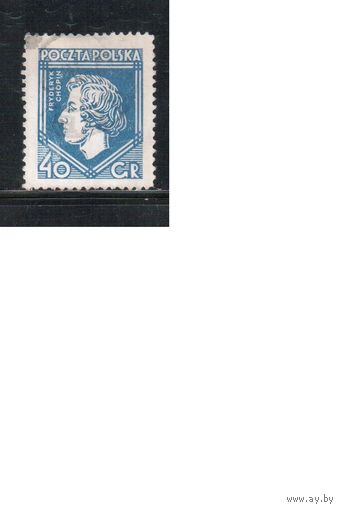Польша-1927,(Мих.244)  гаш. , Личности, Шопен(одиночка)