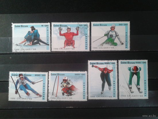 Гвинея-Бисау, 1988. Олимпийские игры в Калгари, полная серия. Mi-6,0 евро гаш.