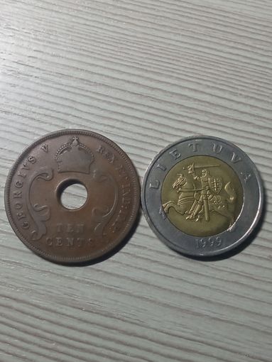 5 Лит и 10 центов восточная Африка