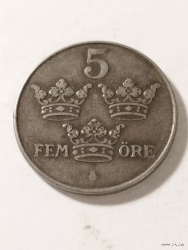 Швеция 5 оре 1949