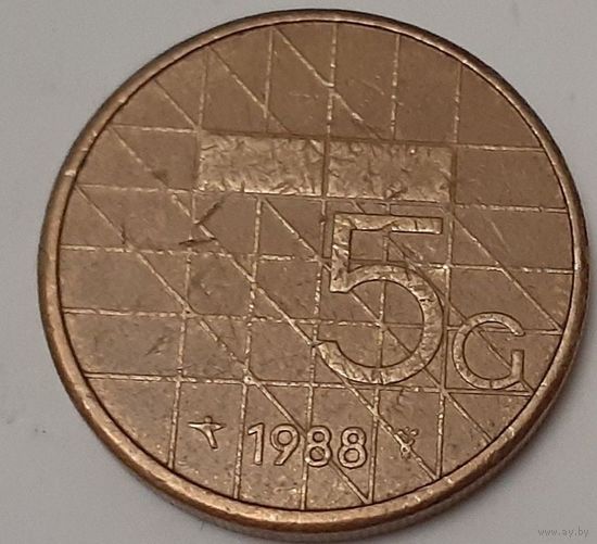 Нидерланды 5 гульденов, 1988