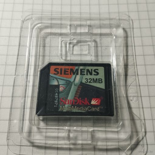 Карта памяти MultiMediaCard (MMC) на 32 МБ SanDisk Siemens для фотоаппарата (базовая, изначальная)