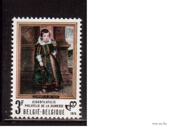 Бельгия-1974(Мих.1776) ** ,   Живопись,(одиночка)