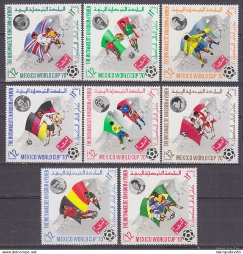 Йемен. 1970. Спорт. ФУТБОЛ. ЧМ. Мехико-70