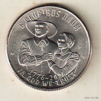 США квотер 2026 250 лет независимости США Мейфлауэр двор D