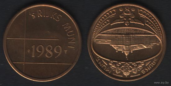 Нидерланды жетон SET - 's Rijks Munt 1989 -- 's Rijks Munt (здание МД) (coin) Антилы (f