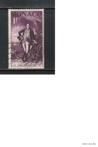 Монако-1956(Мих.527)  гаш. , Президенты США , Джордж Вашингтон(2)