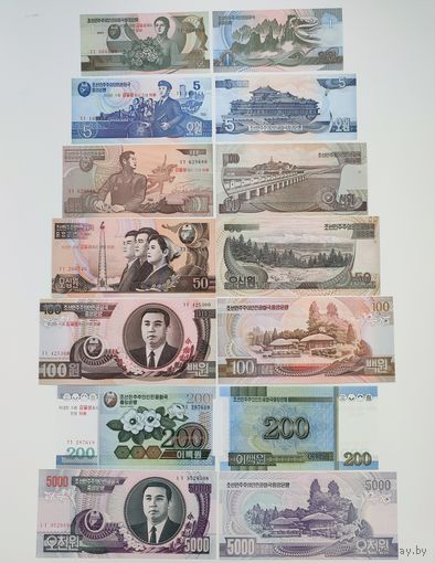 Набор бон Северной Кореи, UNC