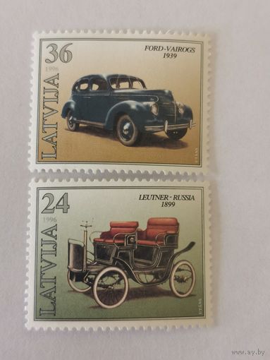 Две марки из серии "Производство автомобилей в Латвии" - Ford-Vairogs и Leutner-Russia